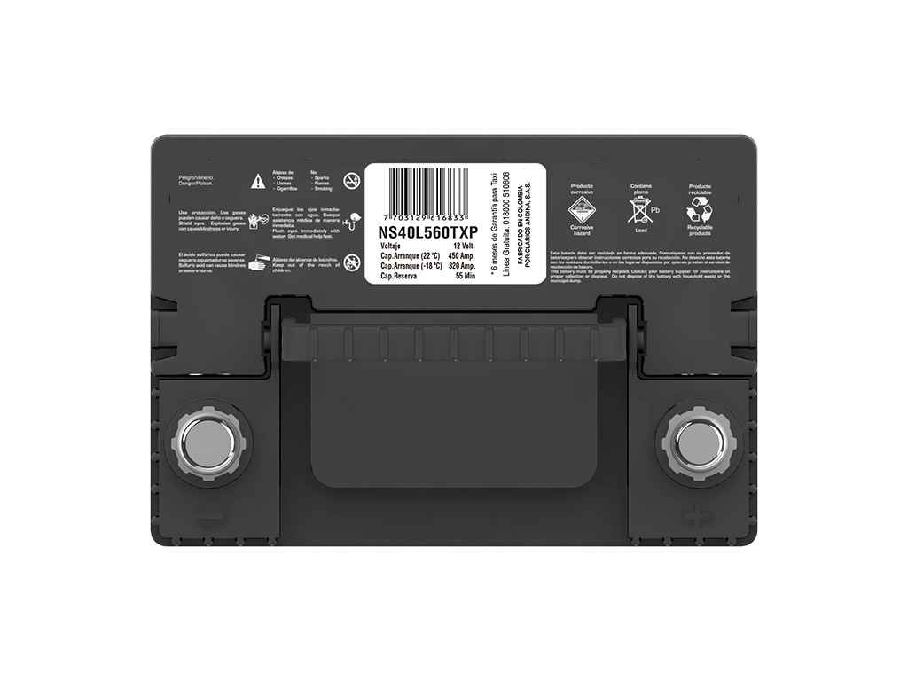 BATERIA POWER TAXI 560A TIPO NS40 PD RH - Image 2